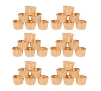 OUNONA 100 Caissettes à Pâtisserie en Papier Anti-graisse Naturelles, Moules à Cupcakes Résistants, Supports pour Gâteaux, Lot de 100 Pièces pour Cuisson et Fêtes