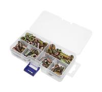OUNONA 100 Écrous Filetés Hexagonaux M4-M10 en Alliage de Zinc 100 Pièces pour Meubles en Bois Accessoires de Fixation Robustes et Solide Vis de Rechange pour Assemblage Mobilier