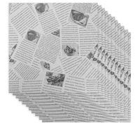 OUNONA 100 Pièces Feuilles de Papier Sulfurisé Blanc Résistant et Anti-graisse pour Emballage Alimentaire, pour Frites et Sandwichs, Qualité et Design Journal Stylé
