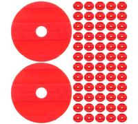 OUNONA 100 Pièces Jetons de Récompense en Plastique Rouge, Ronds