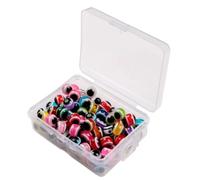 OUNONA 100 Pièces Yeux de Leurre de Pêche 8mm en Silicone, Autocollants | Spinnerbaits et Leurres, Montage DIY ou Poste de Montage à Mouche, Pupilles Noires Couleur Aléatoire