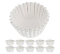 OUNONA 1000 Caissettes à Cupcakes Résistantes la Graisse en Papier Blanc Rond, Moules à Muffins Hygiéniques et Antiadhésifs pour Pâtisserie et Cuisson Professionnelle