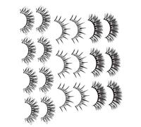 OUNONA 10paires Faux Cils Effet Naturel avec Strass Extensions de Cils pour Femmes et Filles