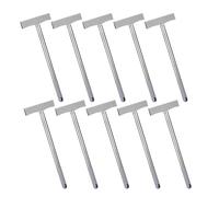 OUNONA 10pcs Porte-panneau de File D'attente en Acier Inoxydable Argenté, Tige Détachable Prise Sécurisée, pour Parade et Salons Professionnels