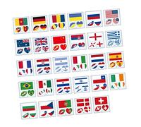 OUNONA 116 pièces Autocollants de Drapeaux Nationaux Ensemble de Autocollants Temporaires Amusants et Étanches pour Visage Décalcomanies Patriotiques pour Adultes Parfait pour Événements