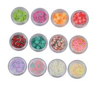 OUNONA 12 Boîtes Boîtes Autocollants de Pâte Polymère pour Manucure Tranches de Fruits Colorées Diy Accessoires Art des Ongles Ensemble de