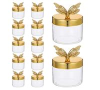 OUNONA 12 pièces Boîtes à Bonbons Avec Couvercle Forme De Pour Dragées De Mariage Bocaux Transparents Petits Contenants Décoration Anniversaire Design Européen