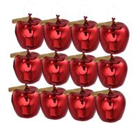 OUNONA 12 Pièces Décorations de Noël Pommes Rouge Brillantes Ornements Suspendus Festifs pour Sapin et Maison Décorations Suspendues Polyvalentes pour Fête et Intérieur