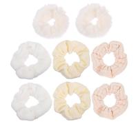 OUNONA 12 Pièces Élastiques En Peluche Pour Cheveux Anneaux à Cheveux Fourrure Lot