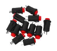 OUNONA 12 Pièces Interrupteur de bouton d'auto-verrouillage bouton poussoir tactile loquet de verrouillage rouge