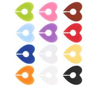 OUNONA 12 Pièces Marqueurs de Verre Minimalistes de Cœur en Silicone Réutilisables Étiquettes Décoratives Prévention des Confusions pour Verres à Vin pour Bars et Restaurants
