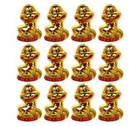 OUNONA 12 Pièces Pendentif Serpent Chinois 2025 en Plastique | Style Élégant, Figurine Serpent Dorée, Usage Collection ou Voiture, Décor Festif Nouvel An