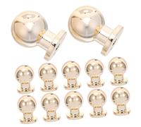 OUNONA 12 Pièces Round Cabinet Door Knobs Diameter Plastic Ball Pulls For Dresser Drawer Cupboard Bathroom Furniture Easy DIY Installation