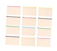 OUNONA 12 pièces Trousse à Crayons Toile Pochette Zippée Pratique pour Maquillage et Voyage Sac à Toilettes Multifonctionnel pour et DIY Couleur Aléatoire Couleur Aléatoire