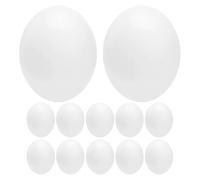 OUNONA 12 Œufs Factices Réalistes en Plastique Blanc pour Perruches et Diamants Mandarins, Simulation Naturelle de l'environnement, Léger, pour Incubation et Élevage