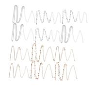 OUNONA 12pièces Chaîne De Perles De Métal Pour Femme Avec Boucles Réglables Bijoux De Adaptés à Différentes Occasions