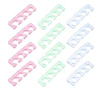 OUNONA 12pièces Séparateurs Orteils Silicone Écarteurs de Doigts pour Manucure et Pédicure Outils de Soin pour Vernis à Ongles Réutilisables et Faciles à Nettoyer