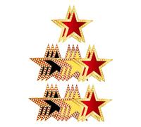 OUNONA 18 Feuilles D’Étoiles en Carton Doré Découpes D’Étoiles à Cinq Branches pour Décorations de Fête et Photobooth Tableau de Signatures pour Anniversaire Shower et Soirée Cinéma