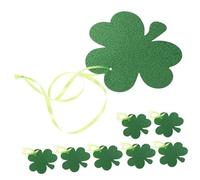 OUNONA 18pièces Décorations Forme De Trèfle pour Saint-Patrick Accessoires De Fête Irlandaise Pendentifs Décoratifs à Suspendre Décorations Suspendues pour Maison