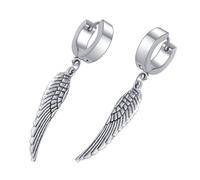 OUNONA 1Paire Boucles Oreilles Punk Inoxydable Créoles Ange Design à Unisexes pour Hommes et Adolescents Accessoires de Mode pour Événements