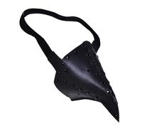 OUNONA 1pièce Masque De Médecin De Peste à Bec Pu Cuir Pour Halloween Accessoire De Fête Décoratif Steampunk Pour Cosplay Et Festivals Noir