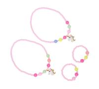 OUNONA 2 Ensemble Lot De Bracelets Licorne Pour Fille Colliers Simples Bijoux Garçon Fille Cadeaux Pour Garçon Rose