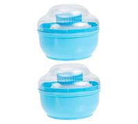OUNONA 2 ensembles Boîte à pour Garçon Fille Récipients de avec Houppette Douce Application Facile pour Peau de Garçon Fille Couleur Bleue