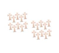 OUNONA 2 Ensembles Croix Artisanale Non Peinte Décorations pour L'Artisanat Croix Debout pour La Décoration Intérieure Croix Debout Rustique Crucifix Croix 10 pièces * 2