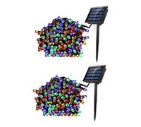 OUNONA 2 ensembles Guirlandes Lumineuses Solaires LED Extérieures LED Étanches Décoration Jardin Terrasse Patio Noël