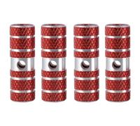 OUNONA 2 Paires Repose-Pieds de Vélo Cylindrique en Alliage D'aluminium | Rouge, Installation Rapide, Format 9,5mm et 10mm, pour Vélo et Usage Montagne