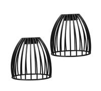 OUNONA 2 pièces Abat-jour Cage Oiseau Mini Noir Abat-jour Filaire pour Plafonnier Design Compact pour Cuisine et Salon Lot