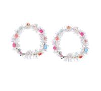 OUNONA 2 pièces Accessoire de Fête Couronnes Lumineuses à LED pour Cheveux Diadèmes Créatifs à Plumes Headbands Confortables pour Festival Anniversaire et Cosplay Couleur Aléatoire