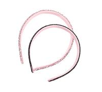 OUNONA 2 pièces Bandeau Large Femme Pailleté Accessoire Cheveux Chic Mariée Bijoux Rhinestone Headband Noir Rose