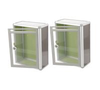 OUNONA 2 pièces Boîte Aux Lettres Murale Verrouillable Gris avec Façade Transparente Boîte à Courrier Sécurisée Murale pour Maison et Bureau