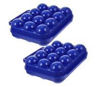 OUNONA 2 pièces Boîte de Rangement Œufs Portable Œufs Résistante Aux Chocs avec Système de Fermeture Support Pratique pour Réfrigérateur et Camping Conteneur Léger et Solide pour