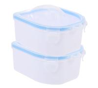 OUNONA 2 Pièces Bol Trempage Ongles Double Couche Bleu Bain Dissolvant Vernis Manucure Rapide Outil Salon Manucure Soins Ongles Doux et Confortables