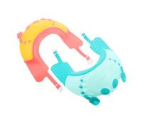 OUNONA 2 pièces Bonnet de Bain Garçon Fille Réglable Silicone Protège Yeux et Oreilles Jaune et Vert pour Shampooing et Garçon Fille
