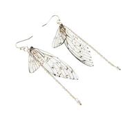 OUNONA 2 Pièces Boucles D'oreilles Pendantes En Forme D'ailes Avec Perles Dégradées Pour Mariages, Fêtes Ou Quotidien