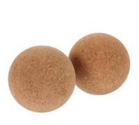 OUNONA 2 pièces Boule de Massage Liège pour Yoga et Auto-libération Myofasciale Balle de Fitness pour Dos Cou et Soulagement Musculaire Profond et Détente