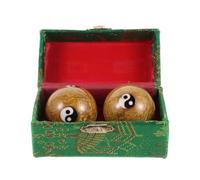OUNONA 2 Pièces Boules de Baoding Chinoises Émail Lot de Sphères Décoratives pour Exercice des Mains et Massage Sportif Boules Solides pour Soulagement du Stress et Entraînement