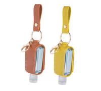 OUNONA 2 pièces Bouteilles de Voyage avec Support de Clé Lot de Flacons Vides avec Couvercles Étui PU pour Parfum Cosmétiques et Lotion Pratique pour Amateurs de Voyage Couleur Aléatoire