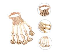 OUNONA 2 Pièces Bracelet Main Squelette Vintage avec Anneaux Chaîne Bijoux Party Halloween pour Femme Style Rétro Original