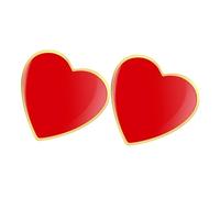 OUNONA 2 pièces Broches Émail Cœur Rouge Lot de Pins pour Accessoires de Mariage et Fête de Saint Valentin Épingles de Vêtement