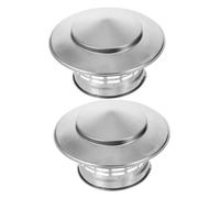 OUNONA 2 Pièces Capuchon de Pluie Acier Inoxydable pour Protection Pluie Vent Couvercle Fiable pour Tuyaux de Toit Cheminées