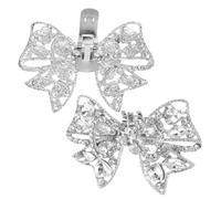 OUNONA 2 pièces Clip de Chaussure Cristal Détachable Nœud Élégant pour Mariage Décoration Talons Hauts Accessoires de Mariée pour Cérémonie et Fête