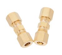 OUNONA 2 pièces Connecteur de Tube à Compression Laiton Raccord Union pour Réparation de Câble de Frein Lot pour Applications Pneumatiques et Hydrauliques à Basse et Moyenne Pression