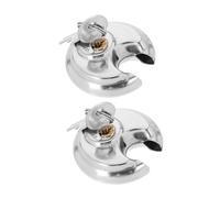 OUNONA 2 Pièces Lot de Cadenas Disque Acier Inoxydable Antivandale et Aux Intempéries Cadenas à Clé pour Usage Extérieur pour Remorques Conteneurs et de Stockage