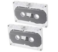 OUNONA 2 pièces Lot de Cassettes Audio Vierges Bande Enregistrement Faible Bruit Format Standard Compatible Enregistrement Analogique Vintage et Fiable pour Musique et Voix