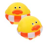OUNONA 2 Pièces Mâcher pour Chien en Latex Forme Canard Tête Ronde Couinement, Stimule L'activité du Chiot en Intérieur et Extérieur