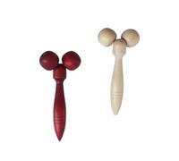 OUNONA 2 pièces Massage Roller Y-shape Bois de Pin Appareil Manuel Multifonctionnel pour Soulager Douleurs Musculaires et Améliorer Circulation Masseur Corps pour Bras Jambes Dos Blanc